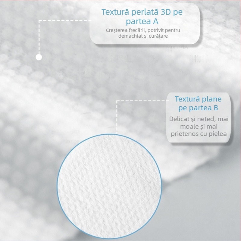 Rosman prosoape de față de unică folosință, îngroșate, dual-use pentru uscat și ud, din bumbac