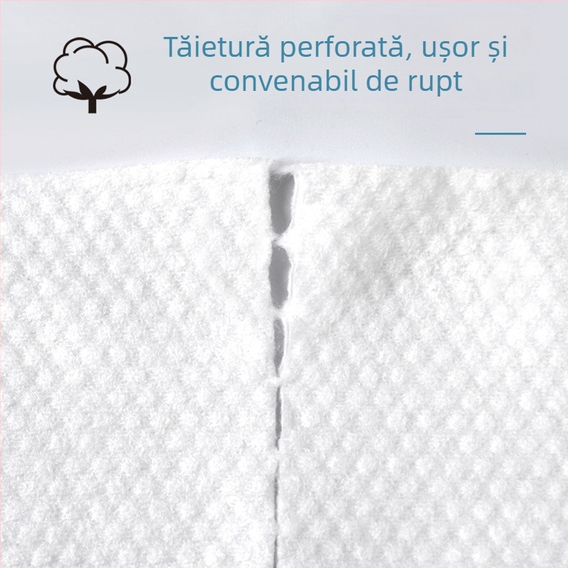 Rosman prosoape de față de unică folosință, îngroșate, dual-use pentru uscat și ud, din bumbac