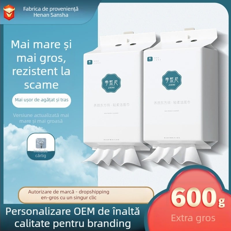 Prosop de față cu montare pe perete, din fibră de viscose, 600 g, de mari dimensiuni, îngroșat