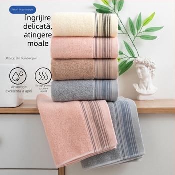 Prosoape de baie și pentru față din bumbac, moi și absorbante, îngroșate cu fir 32S, 100–120 g pe prosop
