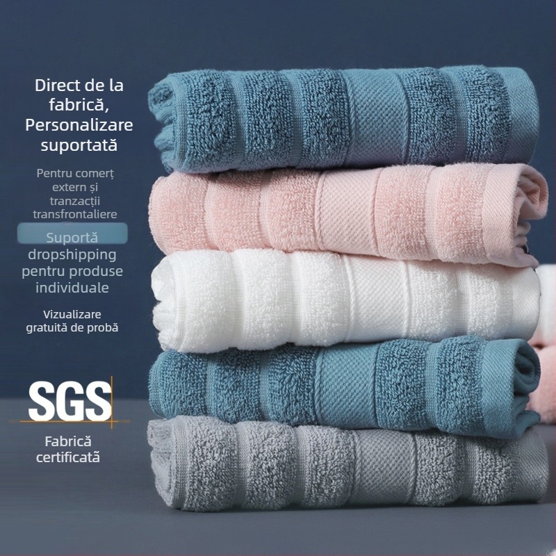 Prosop de față Xin Bai Li – 100% bumbac, jacquard, fir 32s, greutate 80–100 g, posibilitate personalizare logo