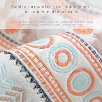 Prosop pentru pernă – 100% bumbac; tifon cu șase straturi; absorbție a transpirației; respirabil; potrivit pentru nou-născuți și copii (100% bumbac; tifon cu șase straturi; absorbție a transpirației; respirabil; potrivit pentru nou-născuți și copii)