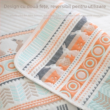 Prosop pentru pernă – 100% bumbac; tifon cu șase straturi; absorbție a transpirației; respirabil; potrivit pentru nou-născuți și copii (100% bumbac; tifon cu șase straturi; absorbție a transpirației; respirabil; potrivit pentru nou-născuți și copii)