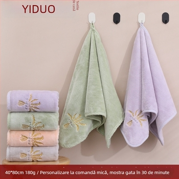 Prosop de față din coral fleece Yiduo, absorbant și moale, 170–200 g, țesătură simplă