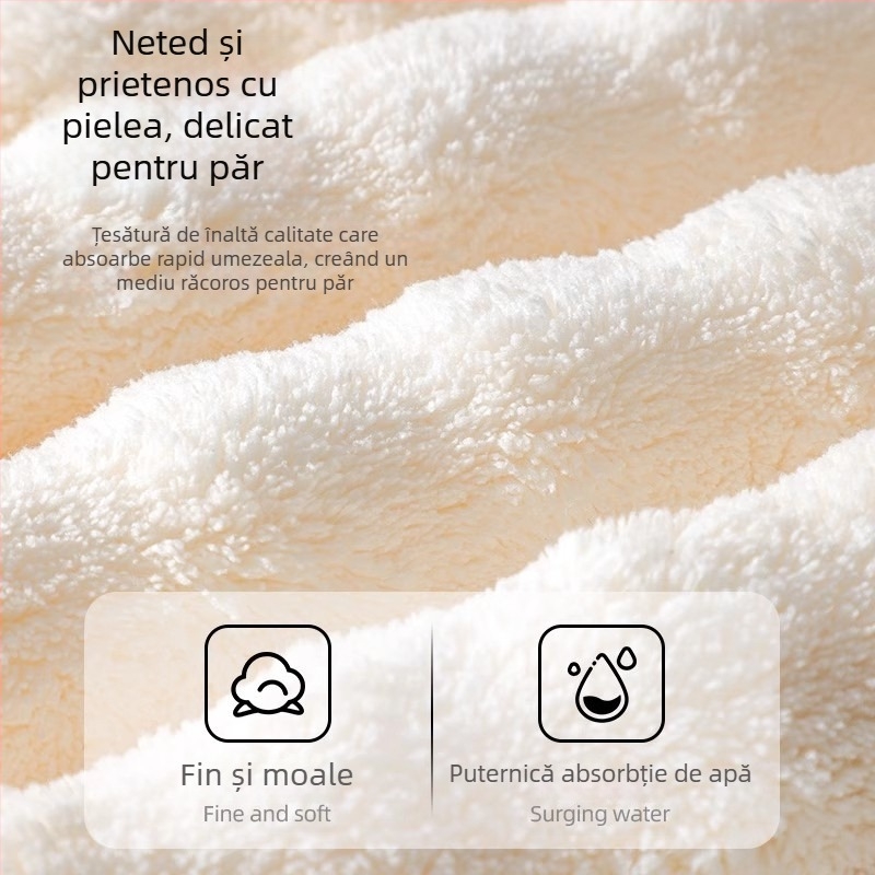 Pălărie pentru uscat părul – groasă, foarte absorbentă, uscare rapidă, poliester, 120–139 g