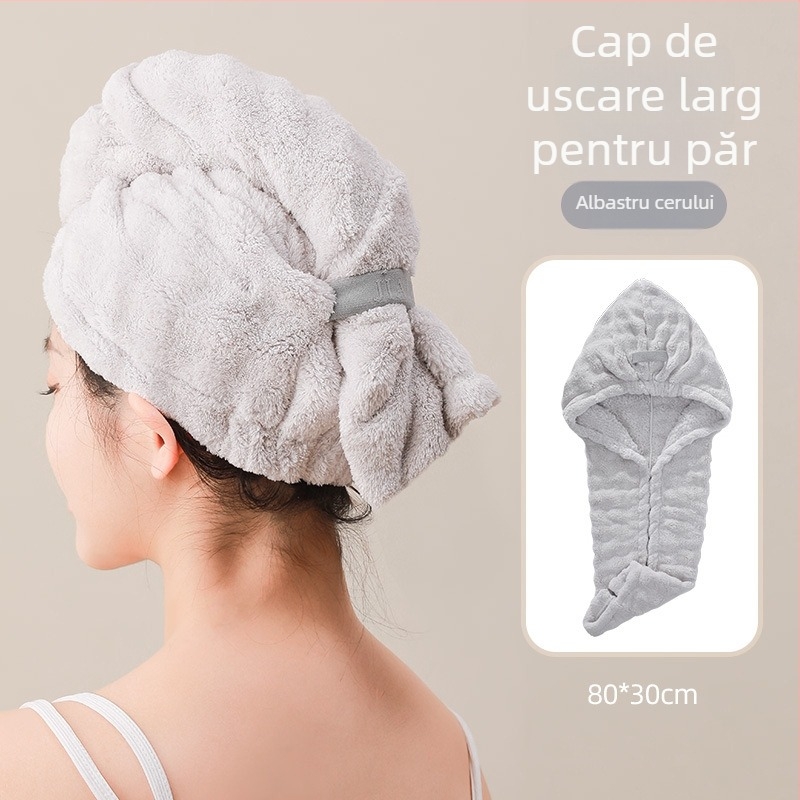 Pălărie pentru uscat părul – groasă, foarte absorbentă, uscare rapidă, poliester, 120–139 g
