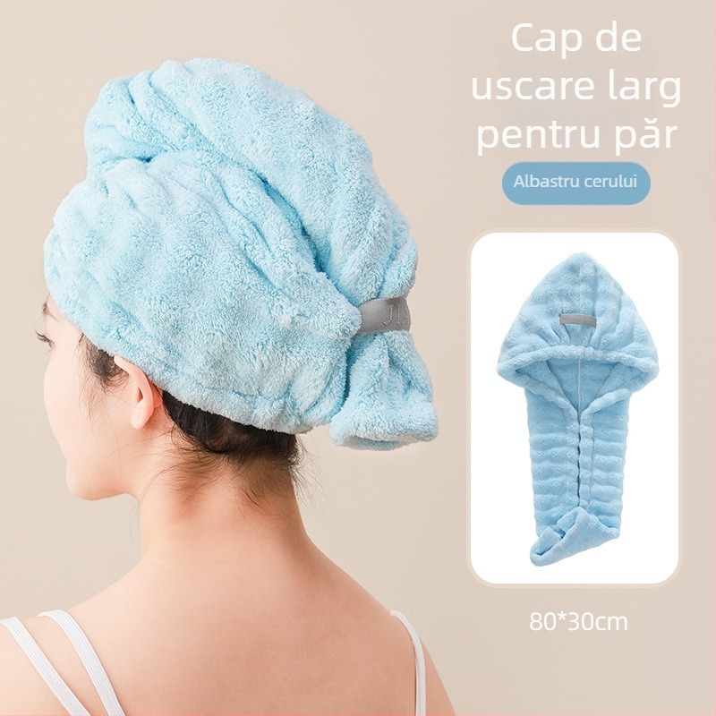 Pălărie pentru uscat părul – groasă, foarte absorbentă, uscare rapidă, poliester, 120–139 g