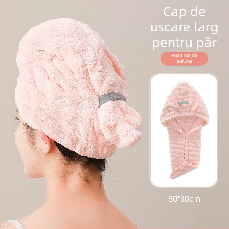 Pălărie pentru uscat părul – groasă, foarte absorbentă, uscare rapidă, poliester, 120–139 g