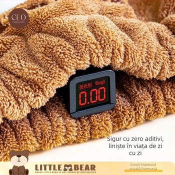 Șapcă de uscare a părului din fleece coral cu model desen animat, uscare rapidă, 32s fire, 80–99 g