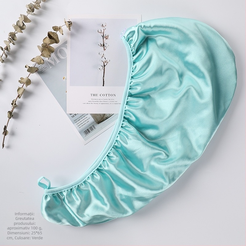 Bonetă de uscare a părului, velur coral, dublu strat, 32S fir, greutate 100-119 g, Personalizabilă