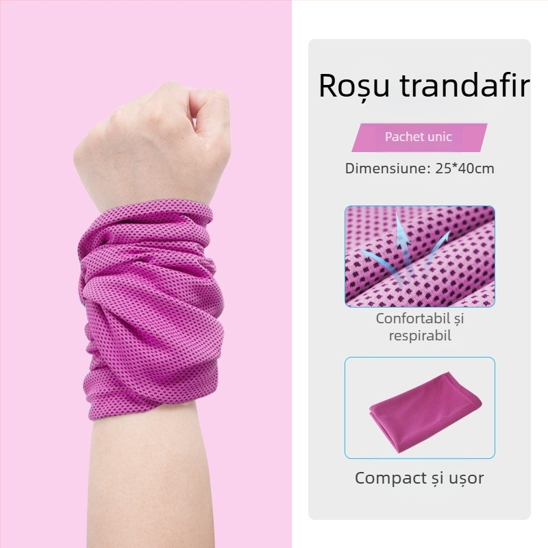 Prosop pentru încheietură - Cupro fibre, uscare rapidă, răcire și absorbție a transpirației, greutate 0.2