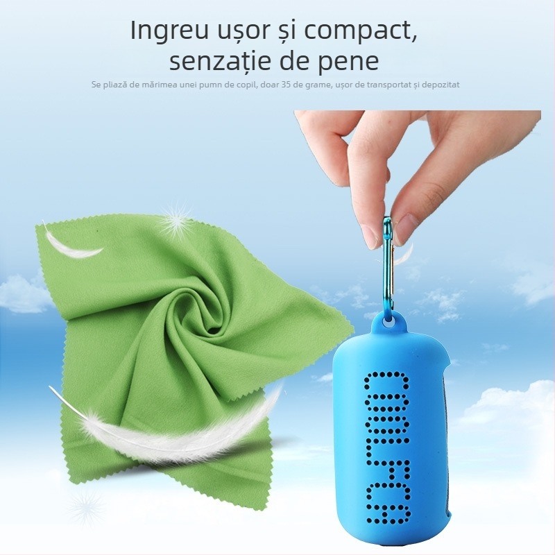 Prosop de răcire pentru sport – poliester, fir AB microfibră, absorbție a transpirației, uscare rapidă, activități în aer liber