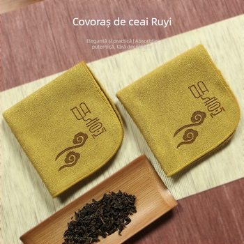 Prosop de ceai din microfibră – absorbant ultra, țesătură îngroșată; pentru tava de ceai și masa de ceai, inspirat de Ruyi