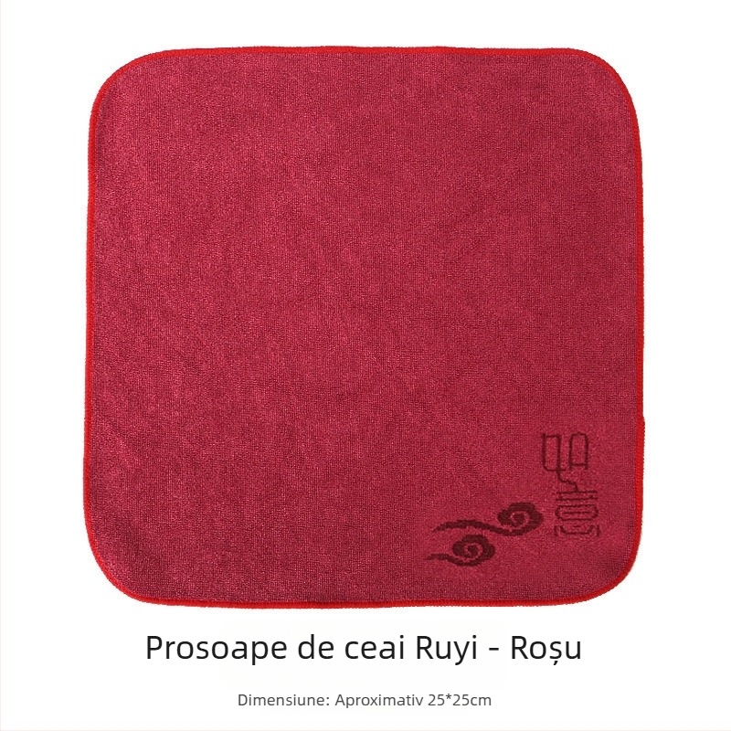 Prosop de ceai din microfibră – absorbant ultra, țesătură îngroșată; pentru tava de ceai și masa de ceai, inspirat de Ruyi