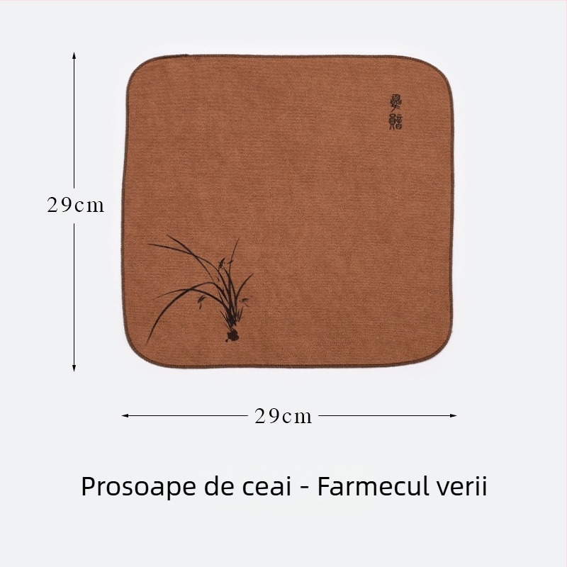 Prosop de ceai din microfibră – absorbant ultra, țesătură îngroșată; pentru tava de ceai și masa de ceai, inspirat de Ruyi