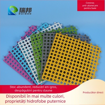 Covor din plastic interconectat antiderapant pentru baie și toaletă – design modern minimalist, lavabil, pentru bucătărie, baie și toaletă; se drenează ușor și se conectează.