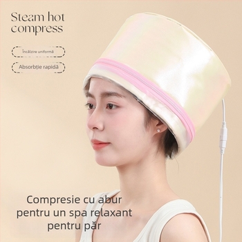 Șapcă electrică de încălzire pentru păr, pentru uz casnic, cu încălzire spa, tratament cu mască de păr, capac de uscare, detașabilă și lavabilă