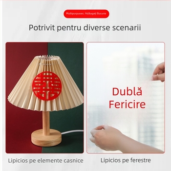 Decal decor nunta – autocolant flocat, autoadeziv, marca Win Xin, pentru uși și ferestre, categoria „Cuvinte fericite”