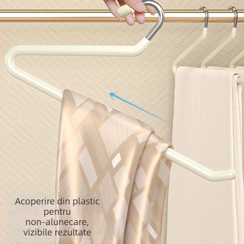 Suport pentru pantaloni din oțel inoxidabil, în formă de gâscă, cu clipsuri antiderapante pentru garderoba de acasă, stil modern minimalist