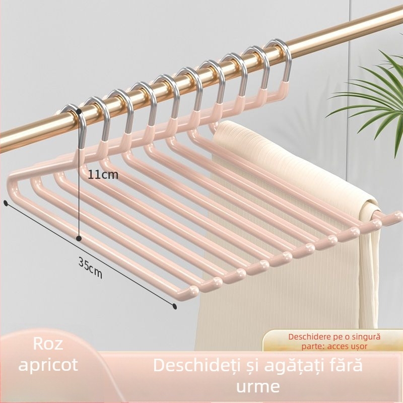 Suport pentru pantaloni din oțel inoxidabil, în formă de gâscă, cu clipsuri antiderapante pentru garderoba de acasă, stil modern minimalist