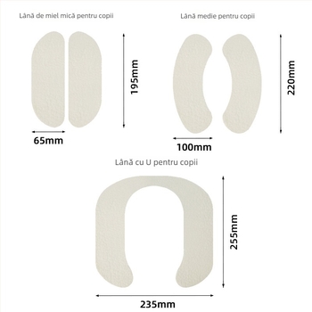 Perna plușată autoadezivă pentru capacul de toaletă, lavabilă, tăiere la dimensiune, caldă, Quan Lekang