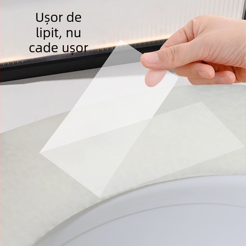 Perna plușată autoadezivă pentru capacul de toaletă, lavabilă, tăiere la dimensiune, caldă, Quan Lekang