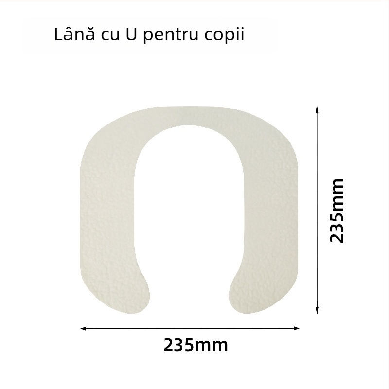 Perna plușată autoadezivă pentru capacul de toaletă, lavabilă, tăiere la dimensiune, caldă, Quan Lekang