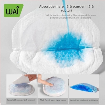 Absorbante pentru sân, pentru alăptare, de unică folosință, ultra-subțiri, anti-scurgeri, respirante | Marca Group of Trees | Anul lansării: 2021 | Țesătură: Other | Compoziția principală a țesăturii: Other