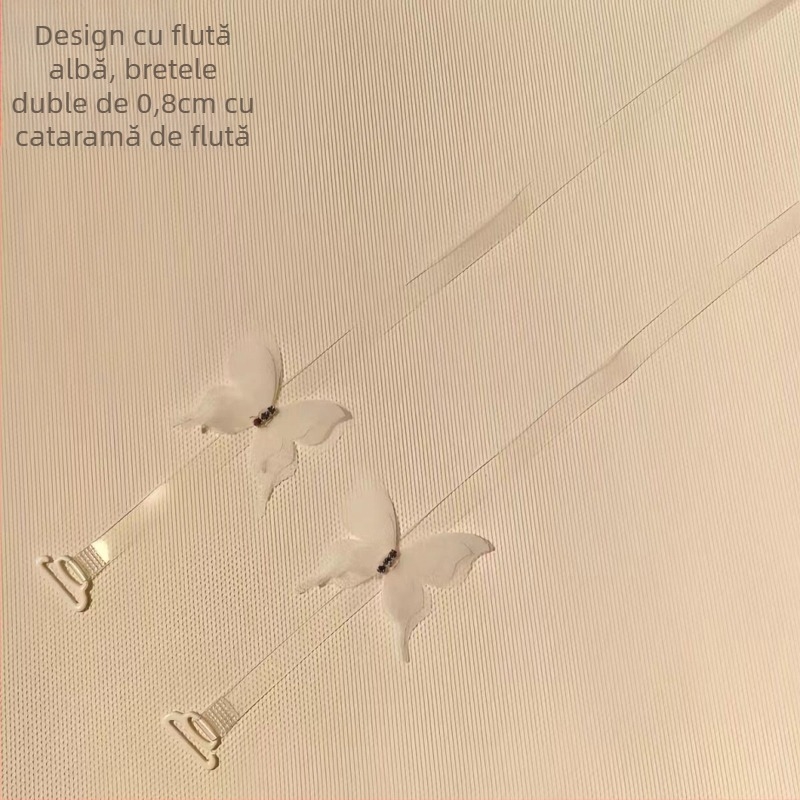 Bretele invizibile pentru sutien — transparente, funda, detalii cu diamante; Nylon; Yongwei; Lansare: iarna 2025