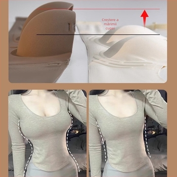 Sutien din nylon cu cupă 3/4, cupă turnată, bretele detașabile dublate, închidere la spate cu trei rânduri, material principal nylon pentru efect de strângere