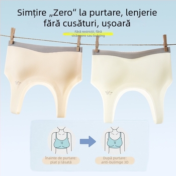 Sutien sport pentru fete adolescente, fără cusături, cupă 3/4, cu cupă subțire modelată din burete, material nylon, respirabil, bretele fixe, pentru vârsta 13–18