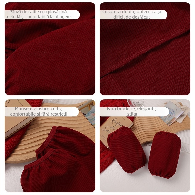 Mâneci Konohafei - Stil minimalist, model în dungi/carouri, Material anti-murdărire: Altul