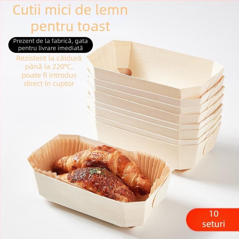 Joe Formă din lemn pentru mini chifle/tost - pentru cuptor - Instrument de coacere pâine - Cutie inimă, Origine: China