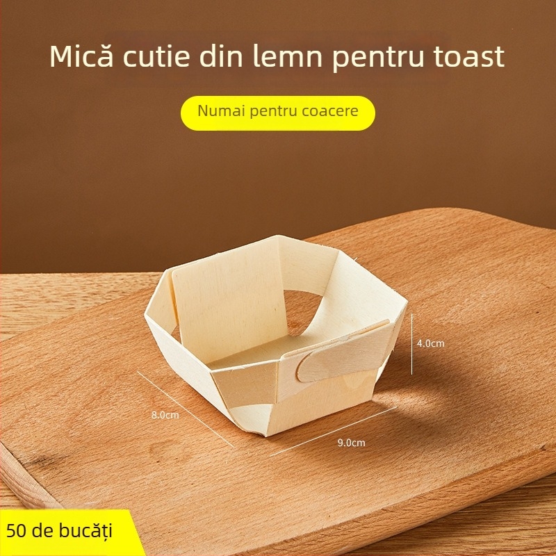 Joe Formă din lemn pentru mini chifle/tost - pentru cuptor - Instrument de coacere pâine - Cutie inimă, Origine: China