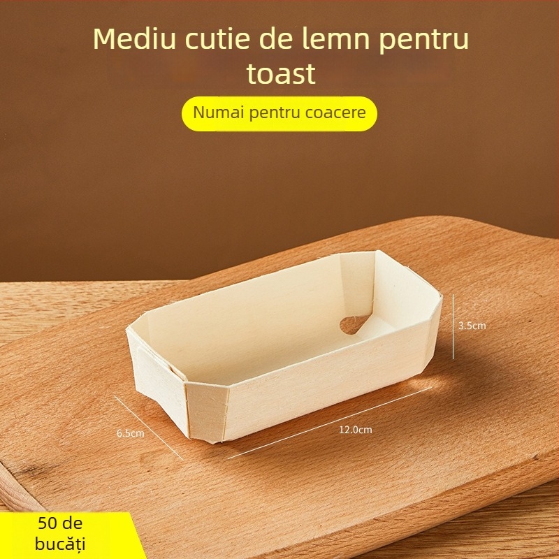 Joe Formă din lemn pentru mini chifle/tost - pentru cuptor - Instrument de coacere pâine - Cutie inimă, Origine: China