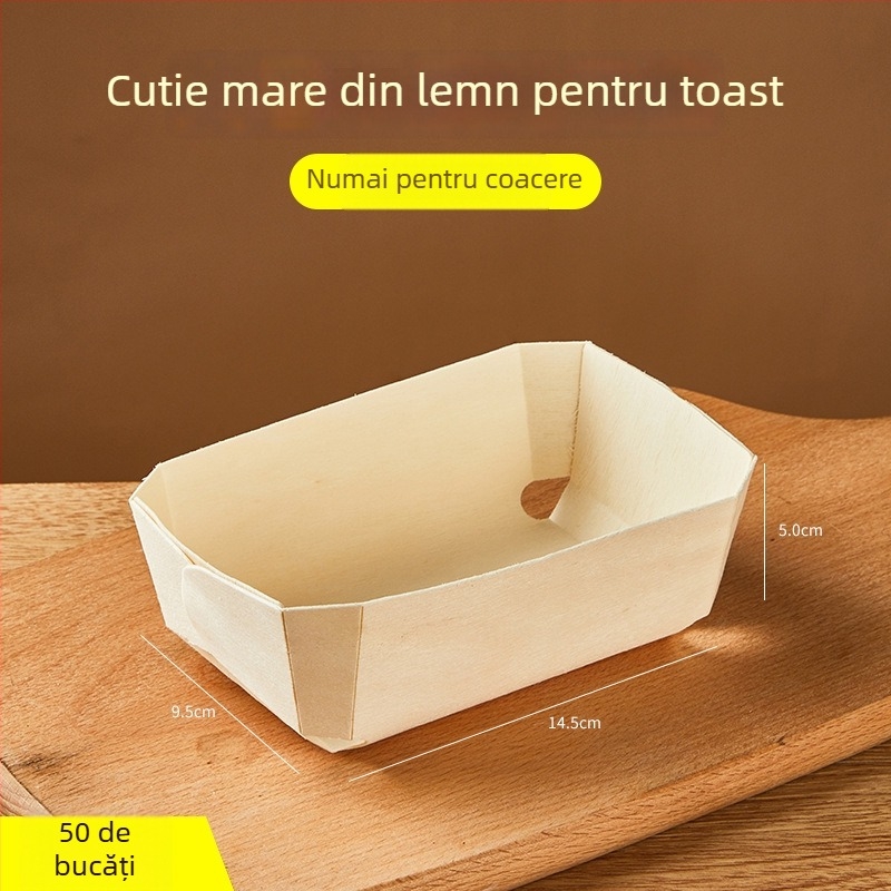 Joe Formă din lemn pentru mini chifle/tost - pentru cuptor - Instrument de coacere pâine - Cutie inimă, Origine: China