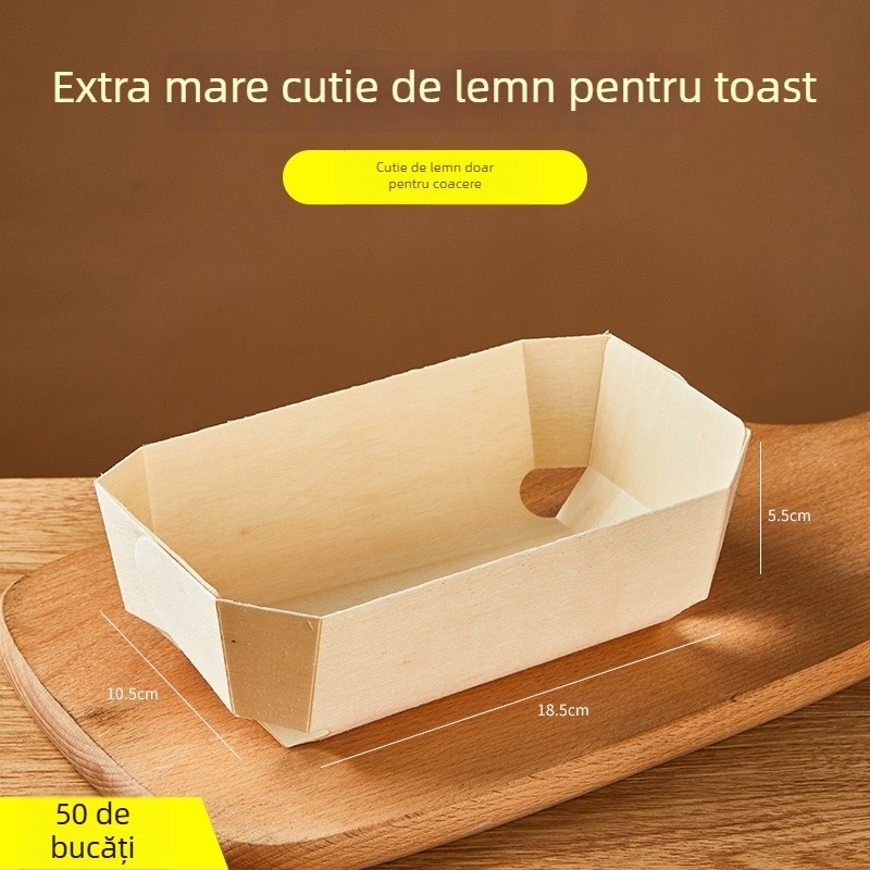 Joe Formă din lemn pentru mini chifle/tost - pentru cuptor - Instrument de coacere pâine - Cutie inimă, Origine: China