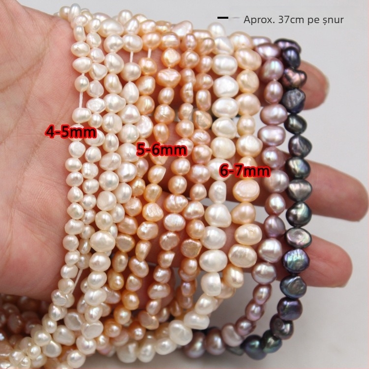 Perle Baroque de apă dulce, formă neuniformă, găuri orizontale, naturale, mărgele separate pentru bijuterii realizate manual