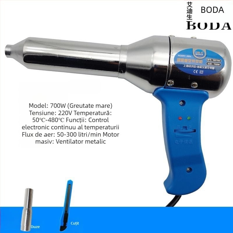 Pistol de sudură pentru plastic cu aer cald, unelte electrice cu aer cald pentru repararea barei de protecție, pistol de topire