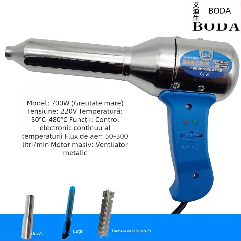 Pistol de sudură pentru plastic cu aer cald, unelte electrice cu aer cald pentru repararea barei de protecție, pistol de topire