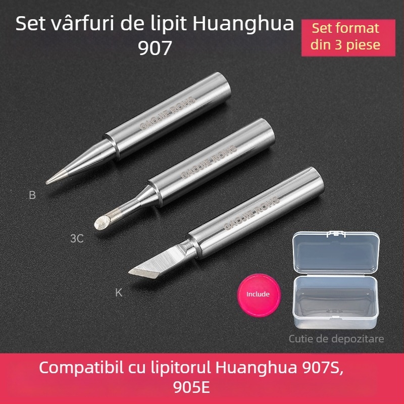 Vârf de lipire BY905 – Încălzire internă universală, 60W, Cupru, Vârf în formă de copită 905S