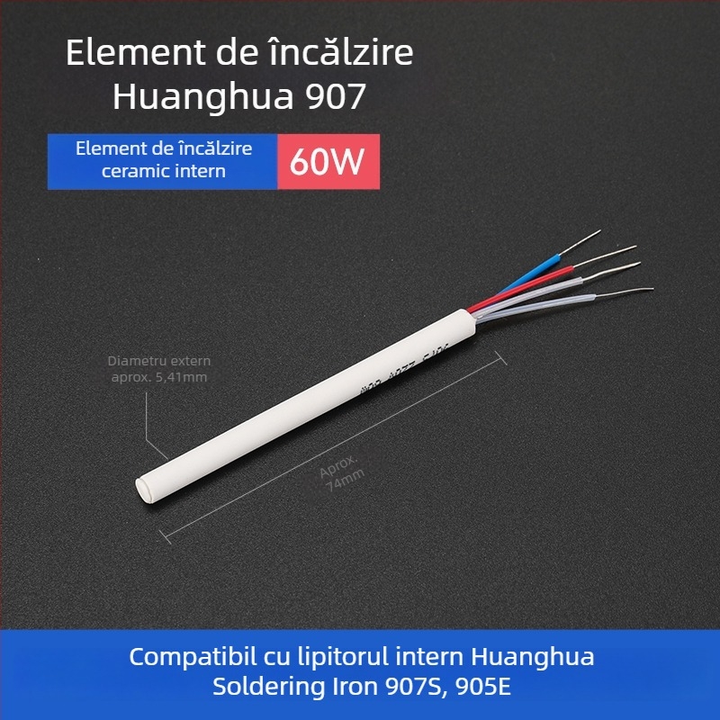 Vârf de lipire BY905 – Încălzire internă universală, 60W, Cupru, Vârf în formă de copită 905S