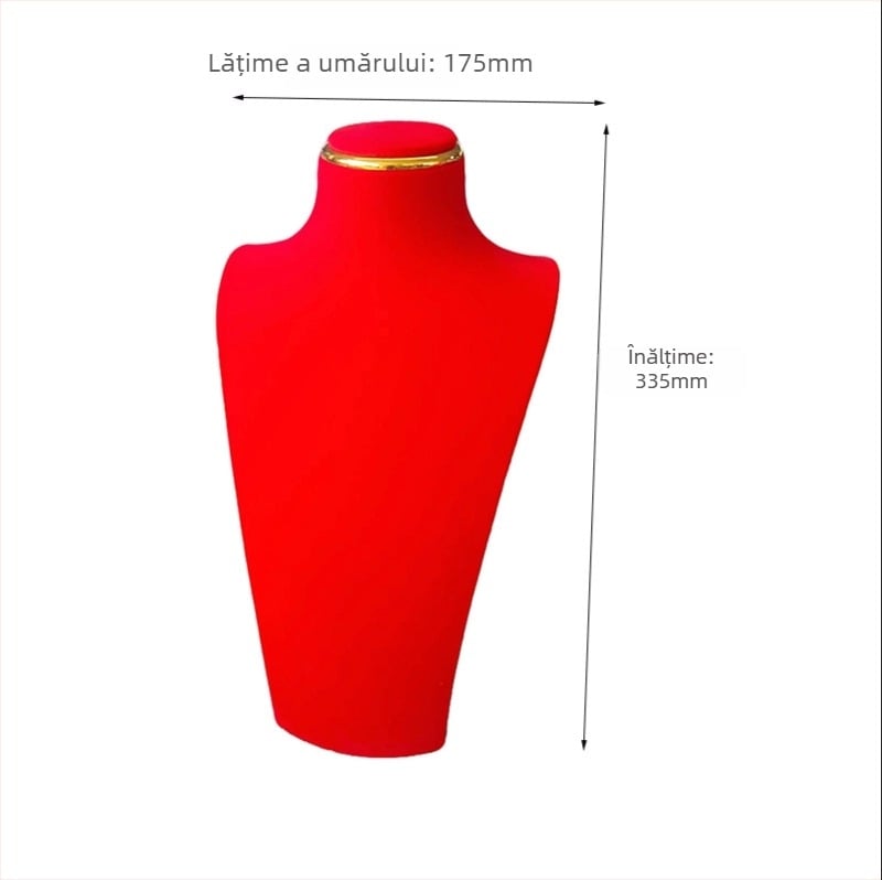 Raft pentru bijuterii din microfibră, formă portret, un singur etaj, lux, lucrat manual