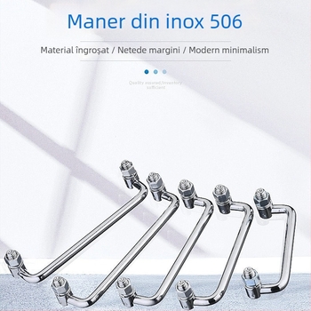 Maner pliere pentru dulap LS506, din oțel inoxidabil 304, cromat, montaj pe suprafață