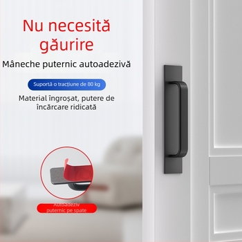 Wanson Handhandle – mâner din aliaj de aluminiu, fără găuri, pentru dulapuri, sertare și uși, autoadeziv, stil modern