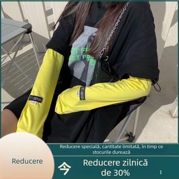 Manșon Ice Silk cu protecție UV pentru condus; vară ușor, stil minimalist; conținut principal 71–80%; poliester.