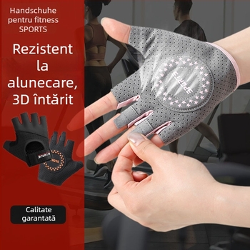 Mănuși de fitness cu degete parțiale pentru antrenament și ciclism - anti-derapaj, rezistente la uzură, respirante, absorbante la șocuri, Ice Silk și bumbac