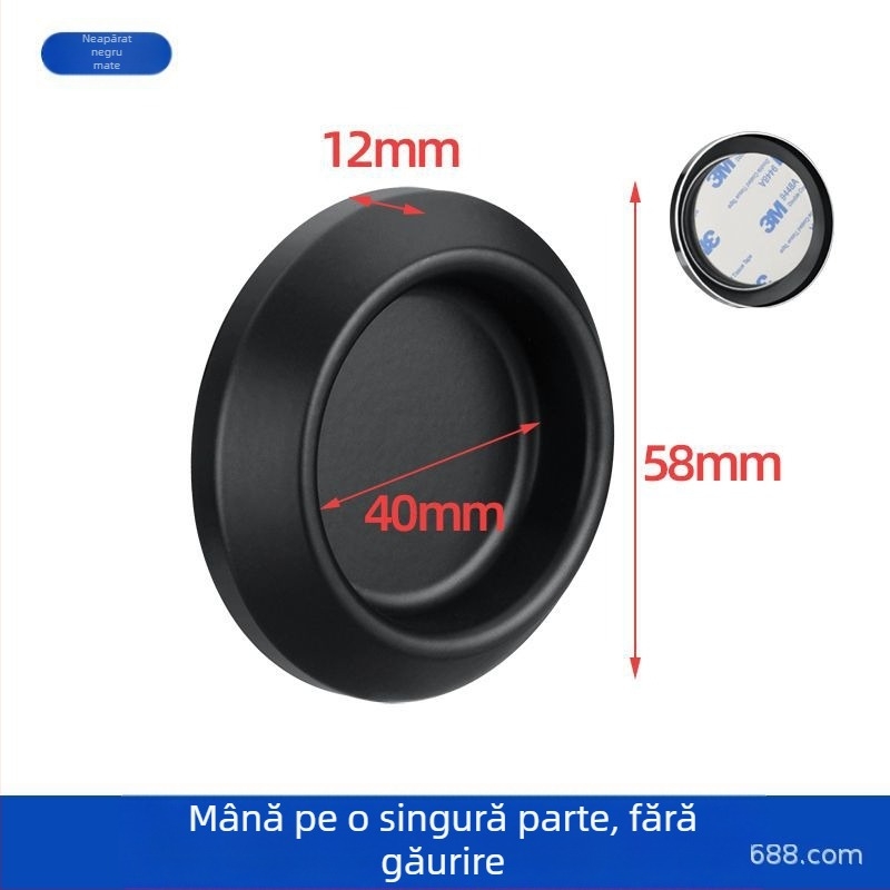 Mâner circular din oțel inoxidabil pentru ușă de sticlă, pentru cabine de duș/băi, stil modern minimalist, finisaje: mat, lucios sau electroplacat