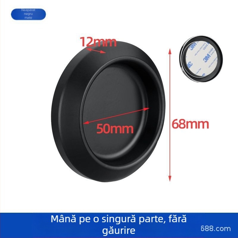Mâner circular din oțel inoxidabil pentru ușă de sticlă, pentru cabine de duș/băi, stil modern minimalist, finisaje: mat, lucios sau electroplacat