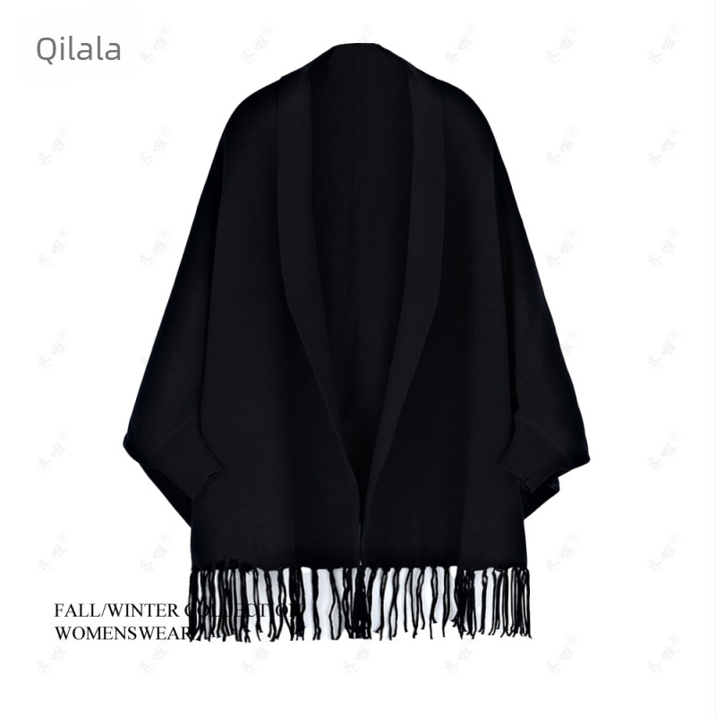 Șal pentru femei, culoare solidă, acrilic/lână artificială, țesătură warp-knit jacquard, cald pentru iarnă, primăvară și toamnă